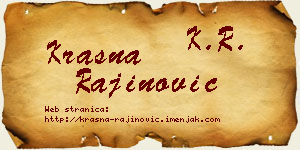 Krasna Rajinović vizit kartica